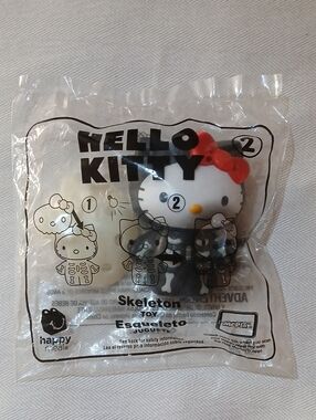 McDonald's 2019 "Hello Kitty Skeleton" - Glow In The Dark Mini Figure.